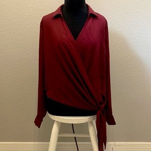 VENUS Long Sleeve Cross Top size 2